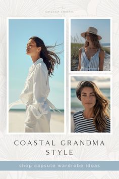 The coastal grandma aesthetic is timeless! A modern and minimalist style with a laid-back look while still being polished. If you’re wondering how you can get this style, keep reading because I’m about to tell you all about it! Find the best Lightweight Linens and Breathable Fabrics, Nautical Stripes and Earthy Tones, and Tips for Building a Coastal Grandma Style Capsule Wardrobe. Continue reading here at Casually Coastal. Coastal Grandma Style, Coastal Grandma Aesthetic, Style Capsule Wardrobe, Create A Capsule Wardrobe, Grandma Aesthetic, Neutral Pants, Style Capsule, Grandma Style