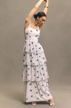 Dress the Population Monica Sleeveless Tiered Dress | Anthropologie Monica Dress, Best Designer Dresses, Ice Dresses, Anthropologie Wedding, Silk Chiffon Dress, Shower Themes, Bridal Event, Dress The Population, Mini Shift Dress