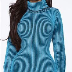 Midi Dress Long Sleeve Turtle Neck Stretch 100% Acrylic Blue High Neck Midi Dress For Party, Blue Mini Dress For Winter, Blue Mini Dresses For Winter, Chic Blue Mini Dress For Winter, Chic Light Blue Mini Dress For Fall, Light Blue Mini Dress For Winter, Chic Blue Mini Dress For Fall, Blue Midi Dress For Fall Night Out, Blue High Neck Mini Dress