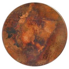 an old rusted metal plate on a white background