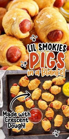 Lil Smokies In A Blanket, Homecoming Party Food, Little Winnie Crockpot, Piggy In A Blanket Recipe, Little Smokies Crescent Rolls, Pigs In Blanket, Pigs In A Blanket Recipe, Little Smokies Recipes, Smokies Recipe