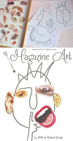 the cover of magazine art with an image of a woman's face and her mouth