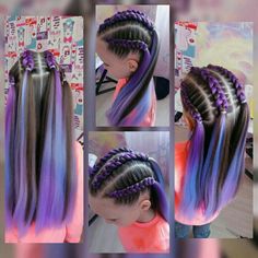 Hair Stylea, Rave Hairstyles, Wild Hair Color, Headband Outfit, Cool Braids