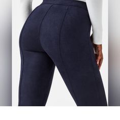 Questions? Leave A Comment Below! Non-stretch Blue Winter Pants, Chic Blue Bottoms For Winter, Fitted Blue Bottoms For Fall, Blue Fitted Bottoms For Fall, Blue Winter Workwear Bottoms, Blue Fitted Leggings For Work, Blue Winter Leggings, Winter Blue Leggings, High Waist Blue Leggings For Fall