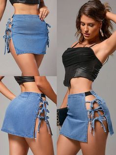 Low Waist Denim Skirt, Easy Diy Clothes, Chic Dress Classy, Older Women Fashion, Kawaii Fashion Outfits, Denim Skirts, Easy Trendy Outfits, Elegant Dresses For Women