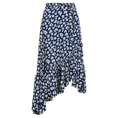 Polo Ralph Lauren Floral Wrap Skirt Navy midi skirt detailed with white floral prints. Featuring high-low design with ruffled hem. High waisted style with matching self-tie belt. Rrp £264 Size – 4US Condition – Very Good Composition – 100% Viscose Floral Print Tiered Wrap Skirt, High Low Wrap Skirt, Navy Midi Skirt, Dark Grey Skirt, Low Rise Skirt, Navy Mini Skirt, Floral Wrap Skirt, Wool Mini Skirt, Modesty Fashion