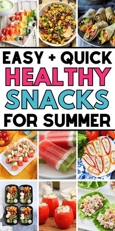 easy and quick healthy snacks for summer