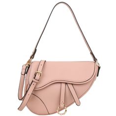 Smooth Shaped Shoulder Crossbody Bag - Pink | Swank Boutique Chic Pink Saddle Bag For Everyday Use, Pink Shoulder Bag With Mobile Phone Pocket For On-the-go, Trendy Pink Crossbody Shoulder Bag, Pink Crossbody Satchel With Adjustable Strap, Pink Crossbody Shoulder Bag, Pink Crossbody Shoulder Bag With Removable Pouch, Pink Crossbody Shoulder Bag With Adjustable Strap, Pink Satchel Saddle Bag With Detachable Strap, Pink Saddle Bag With Detachable Strap Satchel