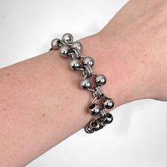 chainmail bracelet made of stainless steel. handmade. 6-8" or 7"-9" Edgy Silver Metal Chain Bracelet, Nickel-free Metal Chain Link Bracelet, Gunmetal Chain Link Bracelet, Stainless Steel Chainmail Bracelet As Gift, Adjustable Metal Ball Chain Bracelet, Handmade Metal Chain Link Bracelets, Nickel-free Chain Link Bracelet, Silver Chainmail Stainless Steel Chain Bracelet, Handmade Stainless Steel Link Chain Bracelet