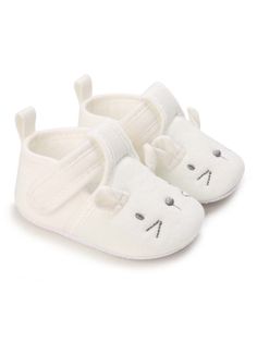 Soft Sole White Shoes For 0-1 Year Old Baby Girls, Autumn/Spring White     Cartoon Mary Jane   Baby Shoes, size features are:Bust: ,Length: ,Sleeve Length: Zapatos Mary Jane, Walker Shoes, Jairzinho, Baby Boy Shoes, Baby Cartoon, Crib Shoes, Girls Sandals, Formal Dresses For Women