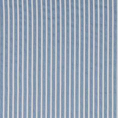 a blue and white striped shirting fabric