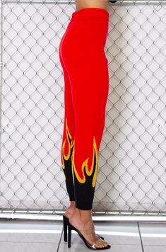 Fire pattern high rise knit joggers - Features: High rise, Relaxed fit silhouette, All over fire patterned. - Fabric: Medium weight fire patterned thick knit fabric that has a lot of stretch. - True to size Trendy Stretch Joggers For Winter, Stretch Trendy Winter Joggers, Fire Pattern, Knit Joggers, Maxi Cardigan, Fashion Joggers, Fabric Medium, Red Fire, Jogger Pants