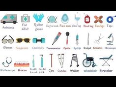 an image of medical equipment and their names