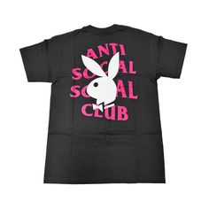 Anti Social Social Club Playboy Remix Black Tee Sz M Brand New Size M 100% Cotton P03 Anti Social Social Club White Shirt, Anti Social Social Club, Club Shirts, Anti Social, Social Club, Black Tee, New Color, Long Sleeve Tees, Tee Shirts