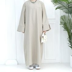 ⚡ Early Autumn SALE ⚡ 30% OFF on the entire shop + FREE Shipping! Don't miss out! Our Elegant 1 Piece Abaya Dress is crafted with the finest cotton and linen blend, creating viscose--a breathable fabric perfect for summer. Like silk, its smooth texture ensures comfort all day long. **NOTE: No hijab is included with the dress. If you have any questions please message us. Thank you.** SIZES: Please refer to the size chart in the pictures to find the right fit for you. OUR STUNNING COLOUR SELECTION Abaya Casual, Cotton Abaya, Fashion Abaya, Casual Abaya, Plus Size Elegant Dresses, Plus Size Elegant, Oversize Casual, Abaya Dress, Islamic Clothing