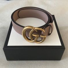 Gucci Gg Belt Never Worn. Mauve Color Size 95. Comes With Bag And Dust Box. Gucci Gg Belt, Gucci Pink, Gg Belt, Mauve Color, Gucci Accessories, Belts, Women Accessories, Gucci, Pink