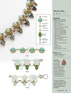 the instructions for beaded jewelry are shown