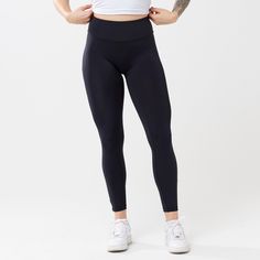 Our comfy, form-fitting High-Rise Pocket Leggings offer the ultimate combination of style and comfort with our buttery-soft materials. Every pair is crafted from at least 14 recycled plastic bottles, empowering you to make a positive impact on the environment. Whether you're running errands or hitting the yoga mat, these leggings are designed to stay put all day thanks to their four-way stretch and supportive waistband. Plus, they feature moisture-wicking and UV protection properties, while the Functional Seamless Tight Tights, Compressive Bottoms With Ribbed Waistband For Pilates, Functional Fitted Tights With Elastic Waistband, Compressive Gym Leggings With Ribbed Waistband, Tight Gym Bottoms With Ribbed Waistband, Functional High Stretch Leggings With Ribbed Waistband, Comfortable High Stretch Gym Leggings, Compressive Comfortable Leggings For Workout, Functional Tight Seamless Leggings