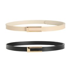 PRICES MAY VARY. Genuine Leather Belt：This women skinny Leather belt is made of high quality leather.It is soft and smooth,very comfortable and natural,complemented with an shiny gold-tone buckle which can elevate your everyday outfit more than just hold up your pants. Size Choice：S: Fit Waist 26"-30"; M: Fit Waist 31"-34"; L: Fit Waist 35"-38"; XL: Fit Waist 39"-42". Width:1". Can be trimmed with the punch tool included. If the belt is large for you, you can cut off excess length without damage Leather Dress Fashion, Belts For Dresses, Batwing Blouse, Womens Leather Belt, Waist Belts, Punch Tool, Branded Belts, Women's Belt, Genuine Leather Belt