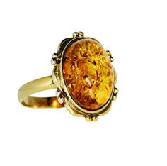 Amazing ring handcrafted with sterling silver covered 14ct. gold and natural Baltic amber.Mysterious cognac amber stone fitted in beautiful gold setting.This simple and elegant model suitable for everyday end evening wear. Amber stone created y nature over 25 millions years ego, amber attracts good luck, balances emotions, dissolves negative energy. Care Instructions: To maintain your jewellery, wipe gently with a cotton cloth that is soft and clean. Do not soak in water. Avoid contact with soap Amber Ring Gold, Amber Ring, Natural Amber, Amber Stone, Size 10 Rings, Baltic Amber, Ring Gold, Rings Statement, Evening Wear