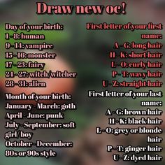 a poster with instructions for how to draw new hair