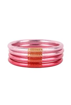 BUDHAGIRL Bangles in Carousel Pink, ombre of pink bangles, hot pink to light pink, set of 4 Hot Pink Bracelets, Modern Goddess, Fall Palette, Courage To Change, Bangles Set, Serenity Prayer, Daily Ritual, Bangle Set, Pink Bracelet