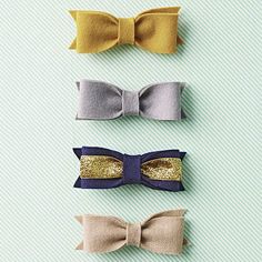 Give your fabulous friends a gift that's fit to be tied: a bow, of course! Start with their favorite color of fabric, then add glitzy gold ribbon to really glam them up. Read on to learn 10 fabulous DIY #birthdayparty favors for adults from #birthdaybutler |  The Best Adult Birthday Party Ideas  #MilestoneBirthdays & Celebration Tips | Banner Decorations &  Centerpieces #partybanner #birthdaybanner #birthdaysuppliescenterpieces #centerpieceforparty #partycenterpiece Crafty Christmas Gifts, Spa Kits, Homemade Spa, Bow Party