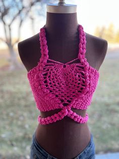 Beautiful handmade crochet bralette. Wear alone or with your favorite flannel! Looks great with jeans or shorts! One size fits most. 100% cotton. Pattern by Cozy Creative Crochets. Flannel Looks, Pink Floyd Graphic, Crochet Bralette, Oversized Flannel, Bralette Crop Top, Crochet Tops, Crochet Crop Top, Bralette Tops, Tube Top