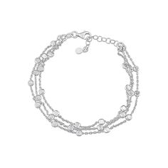 Add the perfect finishing touch to any ensemble with this Stella Grace multistrand chain bracelet. Add the perfect finishing touch to any ensemble with this Stella Grace multistrand chain bracelet.Click on this JEWELRY & WATCHES GUIDE to learn about fit, styles, materials and more! Clasp: lobster claw Nickel free Metal: sterling silver Length: 7.5 in. Packaging: black pouch Plating: rhodium, 18k gold flash plated Finish: polished Chain type: link Please note, due to the high value of this item, a signature may be required upon delivery. Size: 7.5". Gender: female. Age Group: adult. Silver Link Bracelet With Double Chain, Silver Link Bracelets With Double Chain, Silver Double Chain Bracelet, Elegant Link Bracelet With Double Chain, Elegant Silver Double Chain Bracelet, Elegant Double Chain Strand Bracelet, Elegant Double Strand Jewelry With Extender, Elegant Double Strand Chain Bracelet, Adjustable Double Strand Bracelets With Double Chain