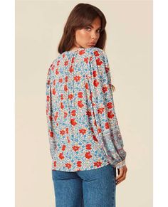 Our Village Blouse in Sky is our newest take on a classic Spell style. Our blouse evokes nostalgia for the rebellious 60’s and 70’s featuring our hand drawn Spell signature print of rambling florals in a stunning vintage inspired colourway. We recommend sticking true to size for the perfect fit that skims the body and billows at the sleeve. Style this one open over swim or paired with your favorite denim for some casual glam.- Crafted with 100% LENZING™ ECOVERO™ Viscose Fujet- Functional shell b Casual Glam, Balloon Sleeve Blouse, Signature Print, Floral Fabric, Lifestyle Brand, Lifestyle Brands, Online Boutique, Vintage Inspired, Hand Drawn