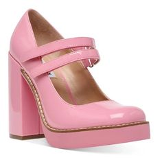 In Excellent Condition, New Without Box. Steve Madden Mary Jane Pump Double Strap Detail Round Closed Toe High Block Heel With Platform Description Indulge Your Inner ’90s Valley Girl In Twice. With A Tall Chunky Heel, Platform Sole, Round Toe And Feminine Dual-Strapped Closure, This Perfectly Proportioned Mary Jane Is A Sweet Treat. Twice Pink, Platform Shoes Heels, Pink Platforms, Steve Madden Store, Platform Mary Janes, Mary Jane Pumps, Pink Pattern, Mary Jane Heels, Pink Shoes