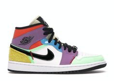 Check out the Jordan 1 Mid SE Multi-Color (W) available on StockX Jordan Aj 1 Mid, 2020 Style, Jordan Shoes Girls, Sneaker Lovers, Nike Shoes Jordans, Hype Shoes, Hot Sneakers, Swag Shoes, Latest Sneakers