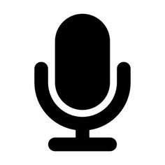 a black and white silhouette of a microphone