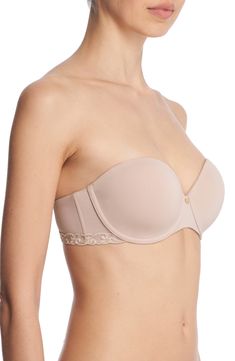 Soft foam contour cups disappear under clothes in this convertible underwire bra that lifts, shapes and supports. Removable, adjustable straps 86% nylon, 14% elastane with 47% nylon, 45% rayon, 8% elastane trim Hand wash, line dry Imported Elegant Pink Nursing Bra With Built-in Bra, Pink Underwire Bra With Removable Cups, Pink Strapless Bra With Padded Cups, Elegant Strapless Bra With Padded Cups, Elegant Bandeau Bra With Removable Cups, Elegant Pink Nursing Bra With Removable Pads, Elegant Padded Bandeau Bra, Elegant Strapless Padded Bra, Elegant Padded Pink Bra