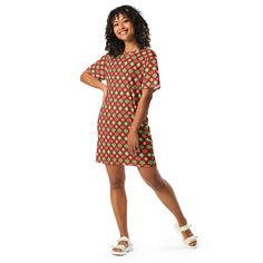 **Unleash Your Style with the All-Over-Print T-Shirt Dress!  Discover the ultimate in versatile fashion with our all-over-print T-shirt dress, available in sizes 2XS-6X. Perfect for women of all shapes and sizes, this dress offers over 300 unique vibrant designs that will never fade. Whether you're dressing up for a night out, lounging at home, or stepping out in casual street style, this dress is your go-to choice. Here's why you'll love it: - 🎨 **Vibrant Designs Choose from over 300 stunning Aesthetic Holiday, Festival Mode, Pajama Dress, Holiday Shirt, Holiday Shirts, Fashion Aesthetic, Casual Street Style, Beach Wear, New Wardrobe