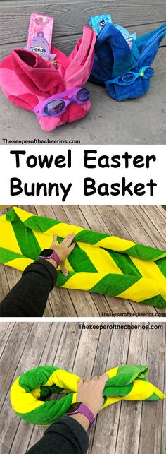 this is an easy to make towel easter basket for the kids it's so much fun