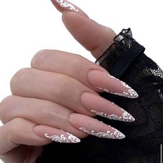 Lace Wedding Nails, Lace Nail Design, White Lace Nails, Lace Nail Art, Punk Nails, Lace Nails, Nail Art Wedding, Nails 2023