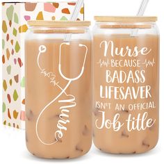 PRICES MAY VARY. Cool Gifts for Nurses: Toast to the incredible work nurses do every day with our Nurses cups – because caring is always in style!Our can glass cup is ideal for nursing gifts for new nurses, nursing school essentials, nursing student essentials, nursing essentials, rn gifts for nurses, nursing student gifts for doctors, new nurse gifts for women, labor and delivery nurse gifts. Nurse Appreciation Gifts: Whether it's a soothing cup of tea after a long work or a refreshing glass of Nursing Graduation Gifts, Nursing School Graduation Gifts, Student Essentials, Nursing Essentials, Nurse Retirement Gifts, Nursing Gifts, Delivery Nurse Gifts, School Survival Kits, Gifts For Nurses