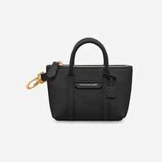 The SABRÉMOJI™ Weekender Charm Luxury Bags With Key Leash, Rectangular Key Leash Bag Charm For Everyday, Luxury Bags With Key Leash For Everyday Use, Everyday Rectangular Bag Charm, Leather Bag Charm With Interior Key Chain For Travel, Versatile Everyday Bag With Key Leash, Apple Airtag, Black Caviar, S Signature