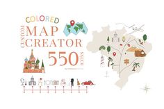 a map with the words colored maps creator 350