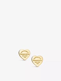 Tiffany Gold, Heart Tag, Tiffany And Co, Mini Heart, Tiffany & Co., Sephora, Gold Earrings, Jewelry Accessories, Gold