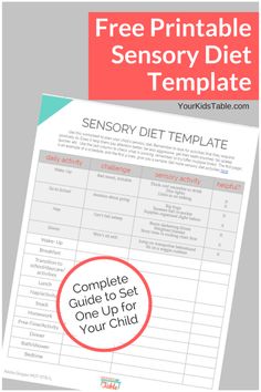 Sensory Diet Schedule, Diet Template, Diet Schedule, Daycare Forms, Sensory Therapy, Challenges Activities, Sensory Integration, Processing Disorder