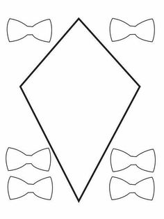 four different types of bow ties on top of each other in the shape of a diamond