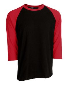 Shop Tultex 0245TC in Black/ Red & get instant bulk discounts. This 100% Cotton Adult T-Shirt is often used for Heat Transfer projects by our customers | Ships Fast | Award-Winning Customer Service. Custom Vans Shoes, Raglan Top, Raglan Tee, Red Shirt, Wholesale Clothing, Raglan Sleeve, Black Tee, White Vintage, Black Red