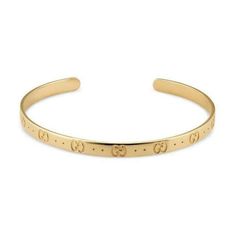 From Gucci, the Icon bracelet in 18k yellow gold has engraved emblematic Interlocking G logos. Formed by the initials of the House's Founder Guccio Gucci, the distinctive code pays homage to the brand's heritage. This bracelet measures 6.7 inches in length. Gucci Style#: YBA434524001017 Gucci Bracelet, Gucci Style, Jewelry Education, Yellow Gold Bangle, Guccio Gucci, Gucci Jewelry, Gucci Fashion, Hinged Bangle, Bangles Jewelry