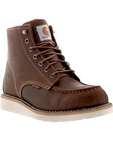 Carhartt Mens 6 Brown Waterproof Wedge Boots - Moc Toe, Brown Work Boots Outfit, Carhartt Boots, Women Boots Outfit, Brown Work Boots, Carhartt Men, Moc Toe Boots, Boot Barn, Mens Boots Casual, Men’s Boots