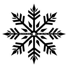 a black and white snowflake on a white background