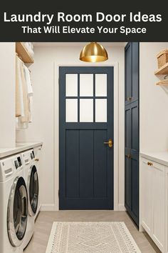 Discover stylish laundry room door ideas, from sliding doors to creative designs, perfect for small laundry closets, washer-dryer closets, or laundry spaces in kitchens. These unique doors enhance functionality and aesthetics, inspiring your next laundry room makeover!