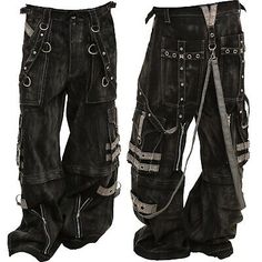 Pinterest Alt Pants, Mha Clothes, Trip Pants, Vkei Fashion, Zip Off Pants, Chain Pants, Punk Jeans, Epic Clothing