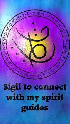 a purple and blue background with the words, sign to connect with my spirit guides